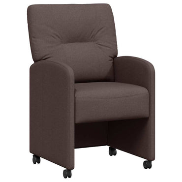 vidaXL Esszimmerstühle mit Rollen 2 pcs Dunkelbraun 57 x 67 x 95 cm