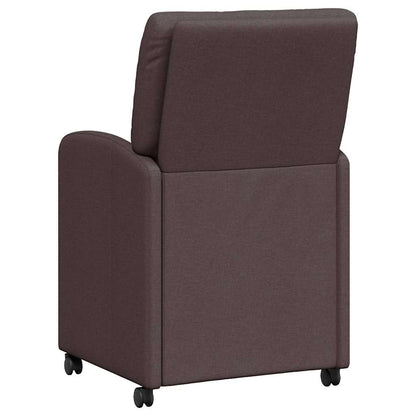 vidaXL Esszimmerstühle mit Rollen 2 pcs Dunkelbraun 57 x 67 x 95 cm