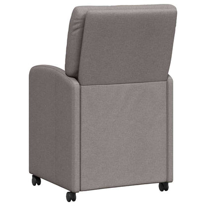 vidaXL Esszimmerstühle mit Rollen 2 pcs Taupe 57 x 67 x 95 cm Stoff
