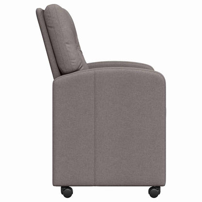 vidaXL Esszimmerstühle mit Rollen 2 pcs Taupe 57 x 67 x 95 cm Stoff