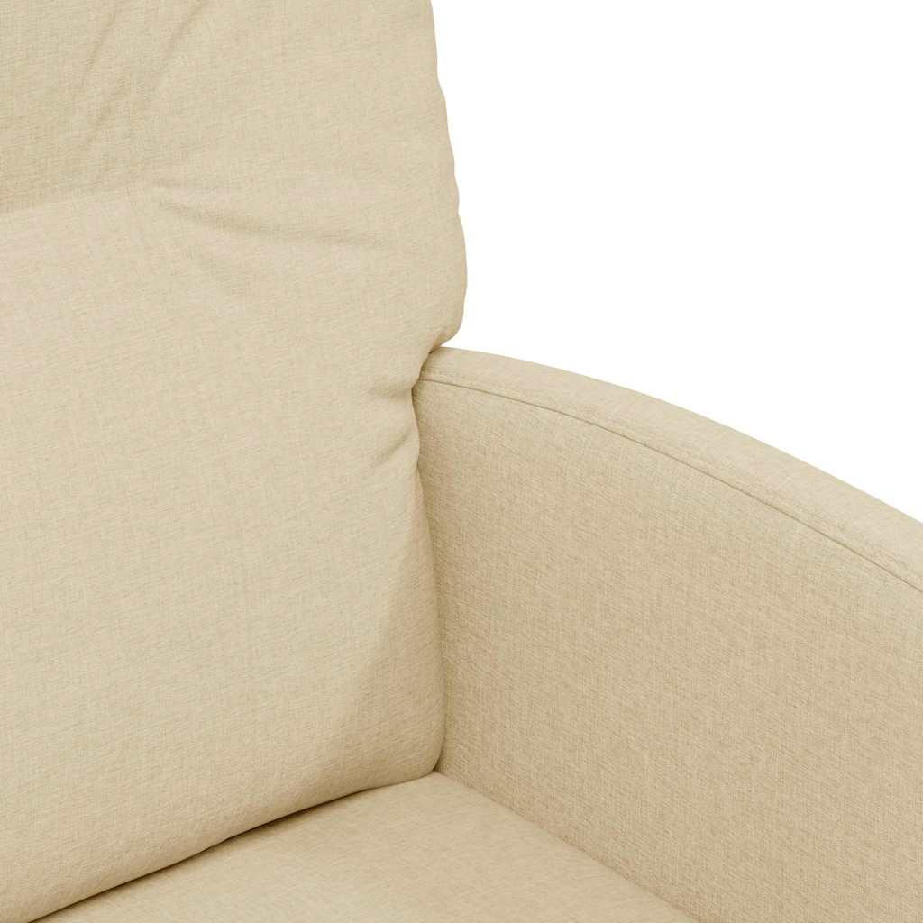 Esszimmerstühle mit Rollen 2 pcs Creme 57 x 67 x 95 cm Stoff