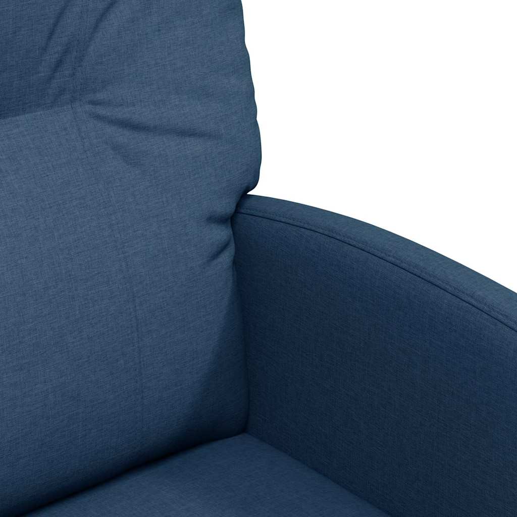 vidaXL Esszimmerstühle mit Rollen 2 pcs Blau 57 x 67 x 95 cm Stoff