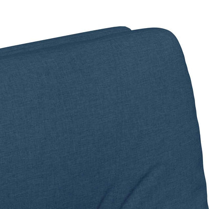 vidaXL Esszimmerstühle mit Rollen 2 pcs Blau 57 x 67 x 95 cm Stoff