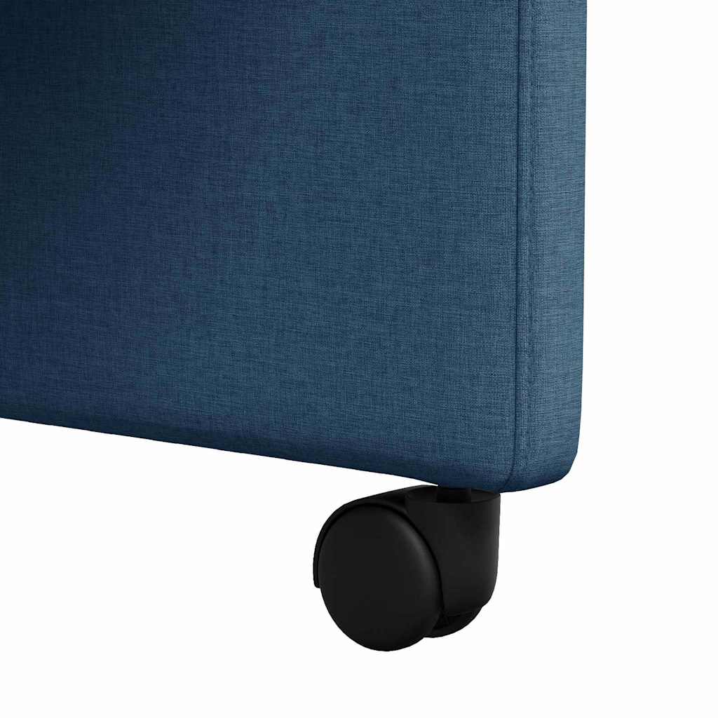 vidaXL Esszimmerstühle mit Rollen 2 pcs Blau 57 x 67 x 95 cm Stoff