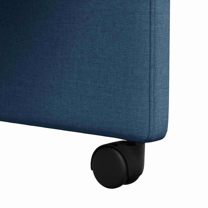 vidaXL Esszimmerstühle mit Rollen 2 pcs Blau 57 x 67 x 95 cm Stoff