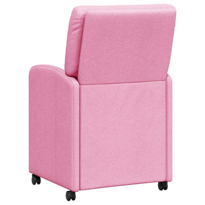 Esszimmerstühle mit Rollen 2 pcs Rosa 57 x 67 x 95 cm Stoff