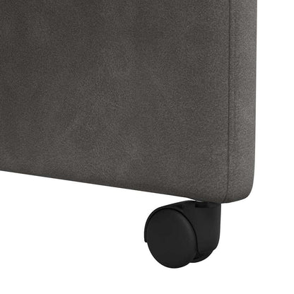 Esszimmerstühle mit Rollen 2 pcs Schwarz 58 x 67 x 97 cm