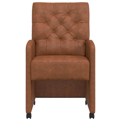 Esszimmerstühle mit Rollen 2 pcs Braun 58 x 67 x 97 cm