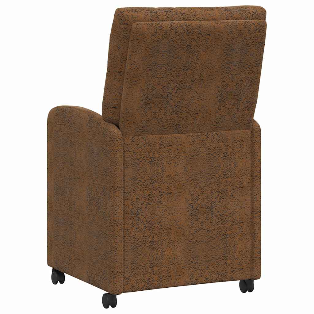 vidaXL Esszimmerstühle mit Rollen 2 pcs Braun 58 x 67 x 97 cm