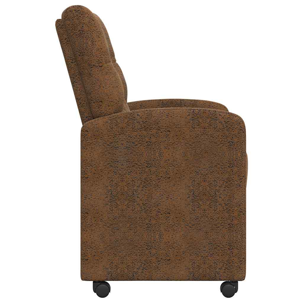 vidaXL Esszimmerstühle mit Rollen 2 pcs Braun 58 x 67 x 97 cm
