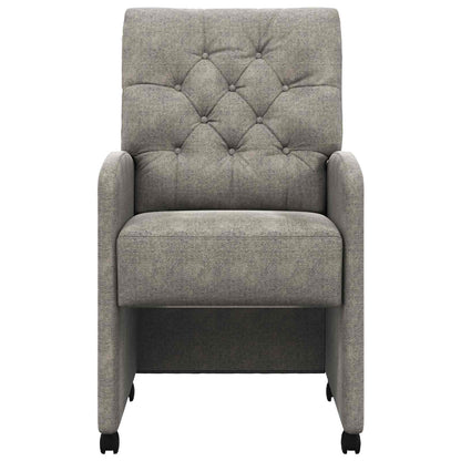 vidaXL Esszimmerstühle mit Rollen 2 pcs Hellgrau 58 x 67 x 97 cm