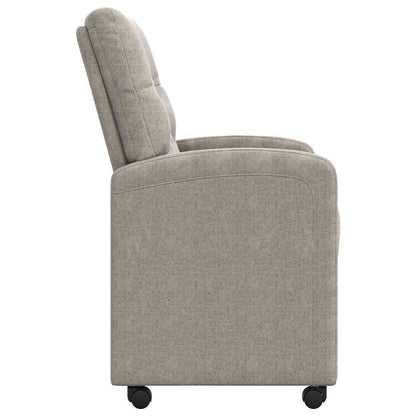 vidaXL Esszimmerstühle mit Rollen 2 pcs Hellgrau 58 x 67 x 97 cm