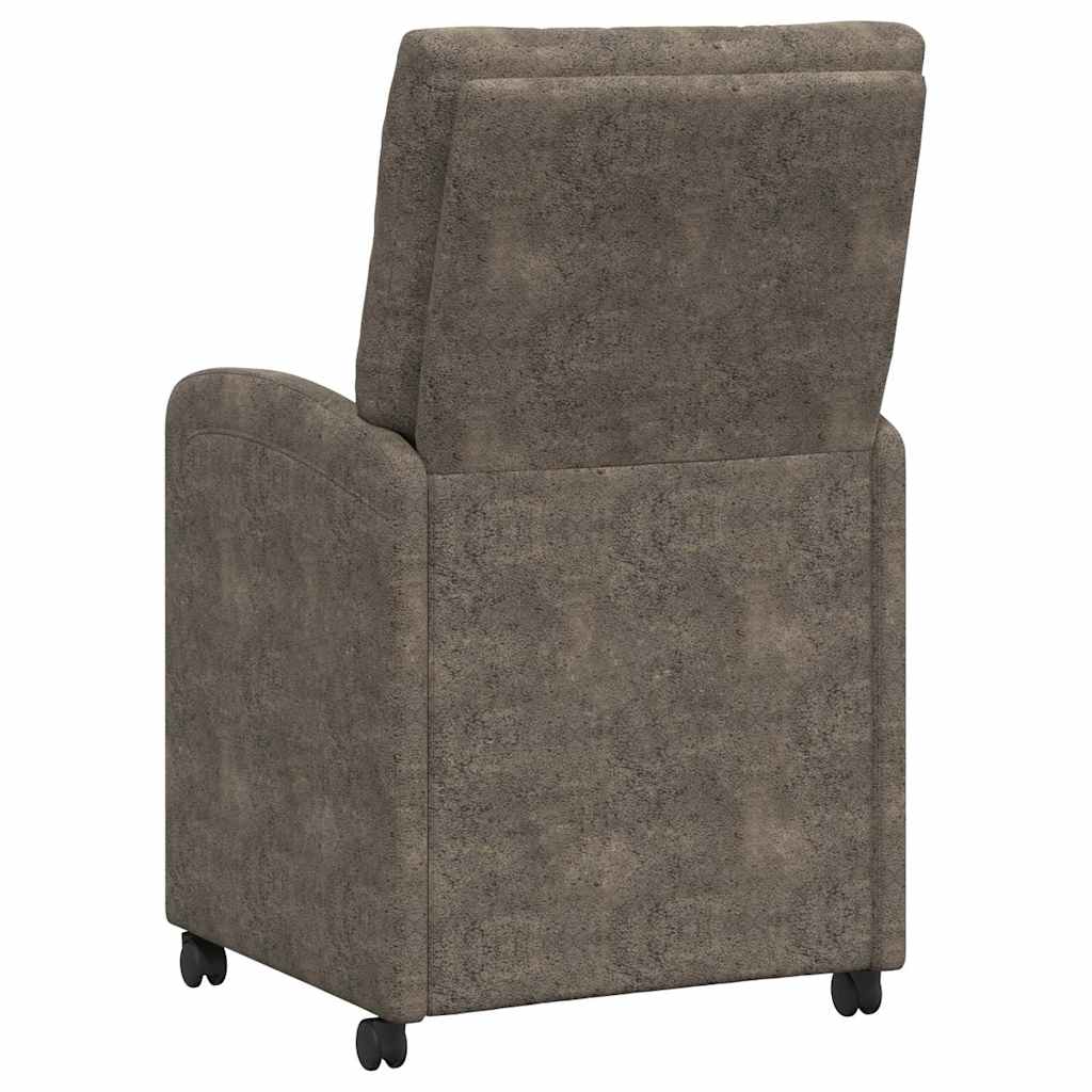 vidaXL Esszimmerstühle mit Rollen 2 pcs Dunkelgrau 58 x 67 x 97 cm