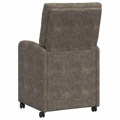 vidaXL Esszimmerstühle mit Rollen 2 pcs Dunkelgrau 58 x 67 x 97 cm