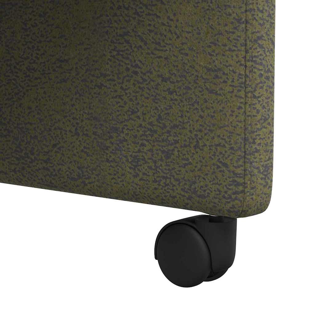 vidaXL Esszimmerstühle mit Rollen 2 pcs Armeegrün 58 x 67 x 97 cm