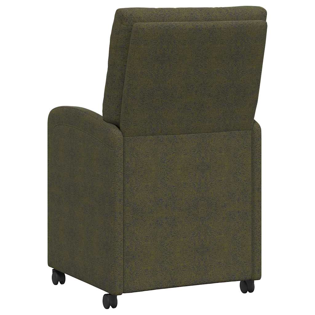 vidaXL Esszimmerstühle mit Rollen 2 pcs Armeegrün 58 x 67 x 97 cm