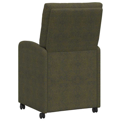 vidaXL Esszimmerstühle mit Rollen 2 pcs Armeegrün 58 x 67 x 97 cm