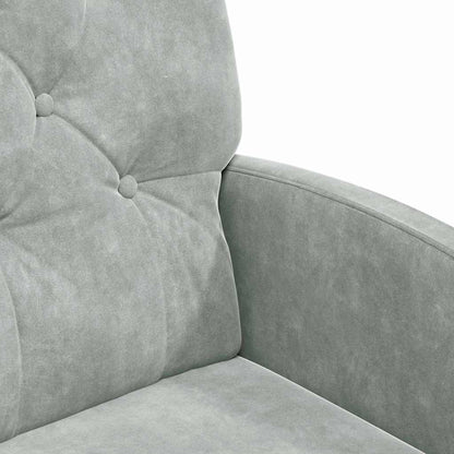 Esszimmerstühle mit Rollen 2 pcs Hellgrau 58 x 67 x 97 cm Samt