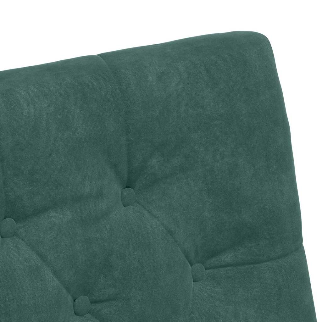 vidaXL Esszimmerstühle mit Rollen 2 pcs Dunkelgrün 58 x 67 x 97 cm