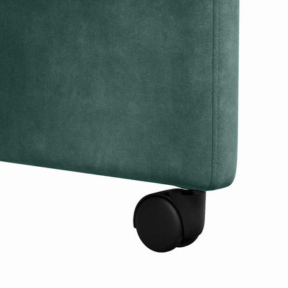 vidaXL Esszimmerstühle mit Rollen 2 pcs Dunkelgrün 58 x 67 x 97 cm