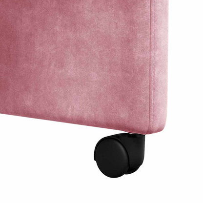 Esszimmerstühle mit Rollen 2 pcs Rosa 58 x 67 x 97 cm Samt