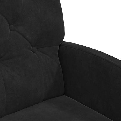 vidaXL Esszimmerstühle mit Rollen 2 pcs Schwarz 58 x 67 x 97 cm Samt