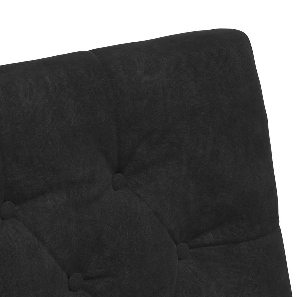 vidaXL Esszimmerstühle mit Rollen 2 pcs Schwarz 58 x 67 x 97 cm Samt