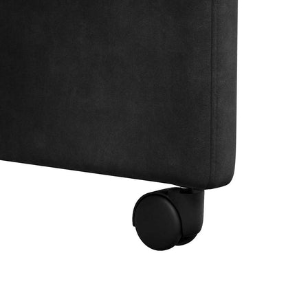 vidaXL Esszimmerstühle mit Rollen 2 pcs Schwarz 58 x 67 x 97 cm Samt