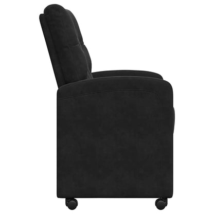 vidaXL Esszimmerstühle mit Rollen 2 pcs Schwarz 58 x 67 x 97 cm Samt
