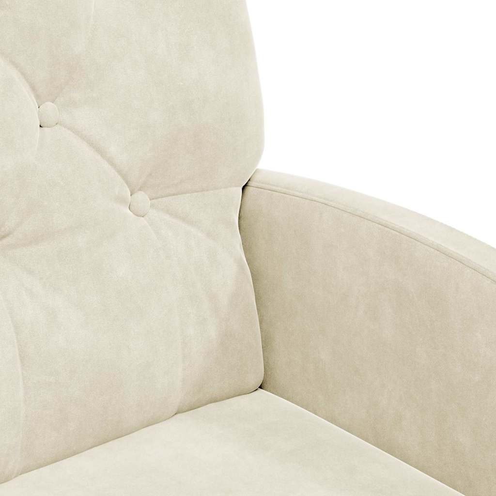 vidaXL Esszimmerstühle mit Rollen 2 pcs Creme 58 x 67 x 97 cm Samt