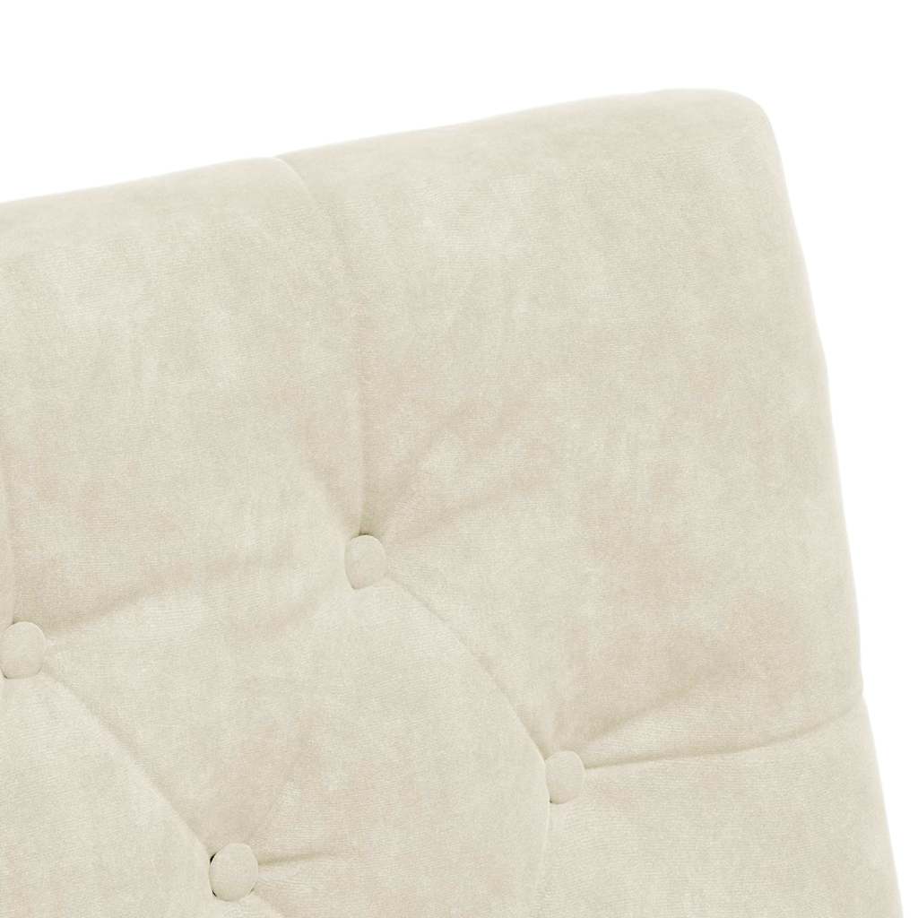 vidaXL Esszimmerstühle mit Rollen 2 pcs Creme 58 x 67 x 97 cm Samt