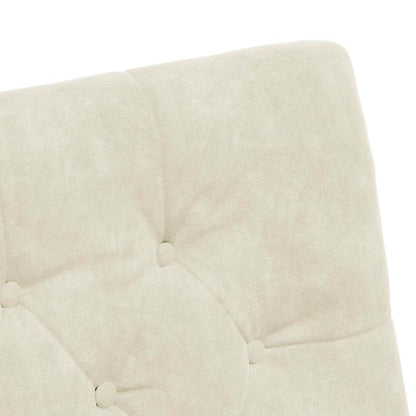 vidaXL Esszimmerstühle mit Rollen 2 pcs Creme 58 x 67 x 97 cm Samt