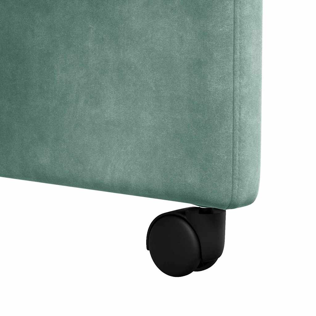 vidaXL Esszimmerstühle mit Rollen 2 pcs Meergrün 58 x 67 x 97 cm Samt