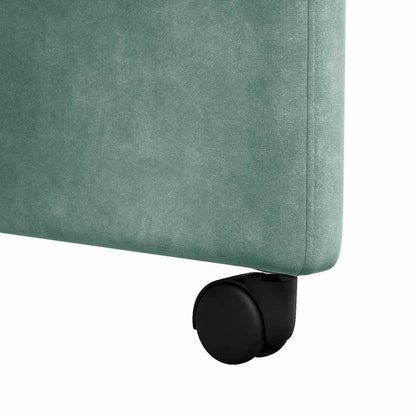 vidaXL Esszimmerstühle mit Rollen 2 pcs Meergrün 58 x 67 x 97 cm Samt