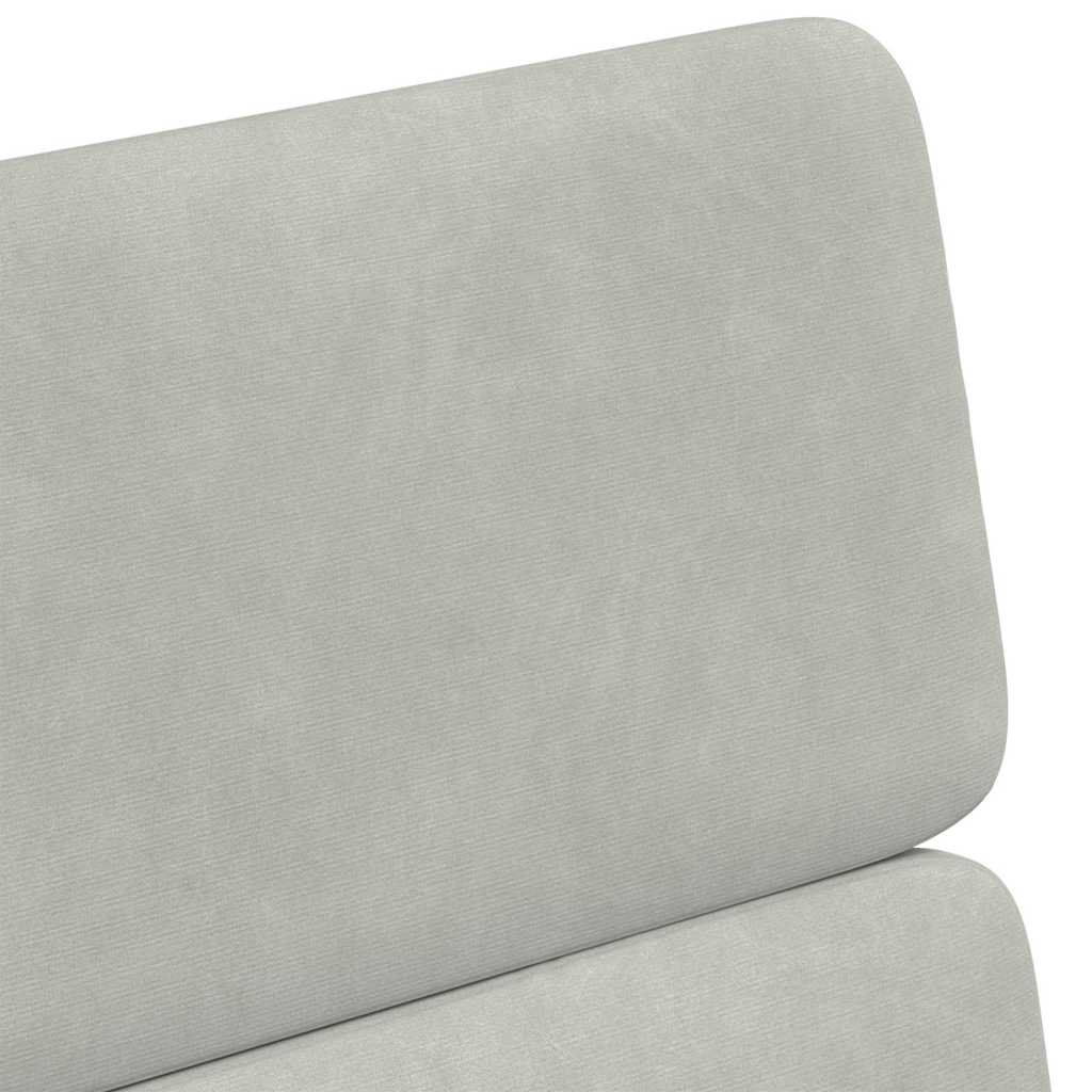 Esszimmerstühle mit Rollen 2 pcs Hellgrau 58 x 65 x 98 cm Samt