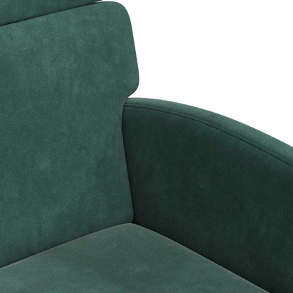 vidaXL Esszimmerstühle mit Rollen 2 pcs Dunkelgrün 58 x 65 x 98 cm