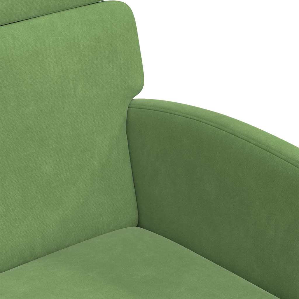 vidaXL Esszimmerstühle mit Rollen 2 pcs Hellgrün 58 x 65 x 98 cm Samt