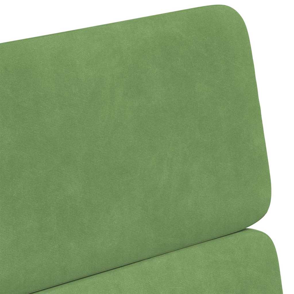 vidaXL Esszimmerstühle mit Rollen 2 pcs Hellgrün 58 x 65 x 98 cm Samt