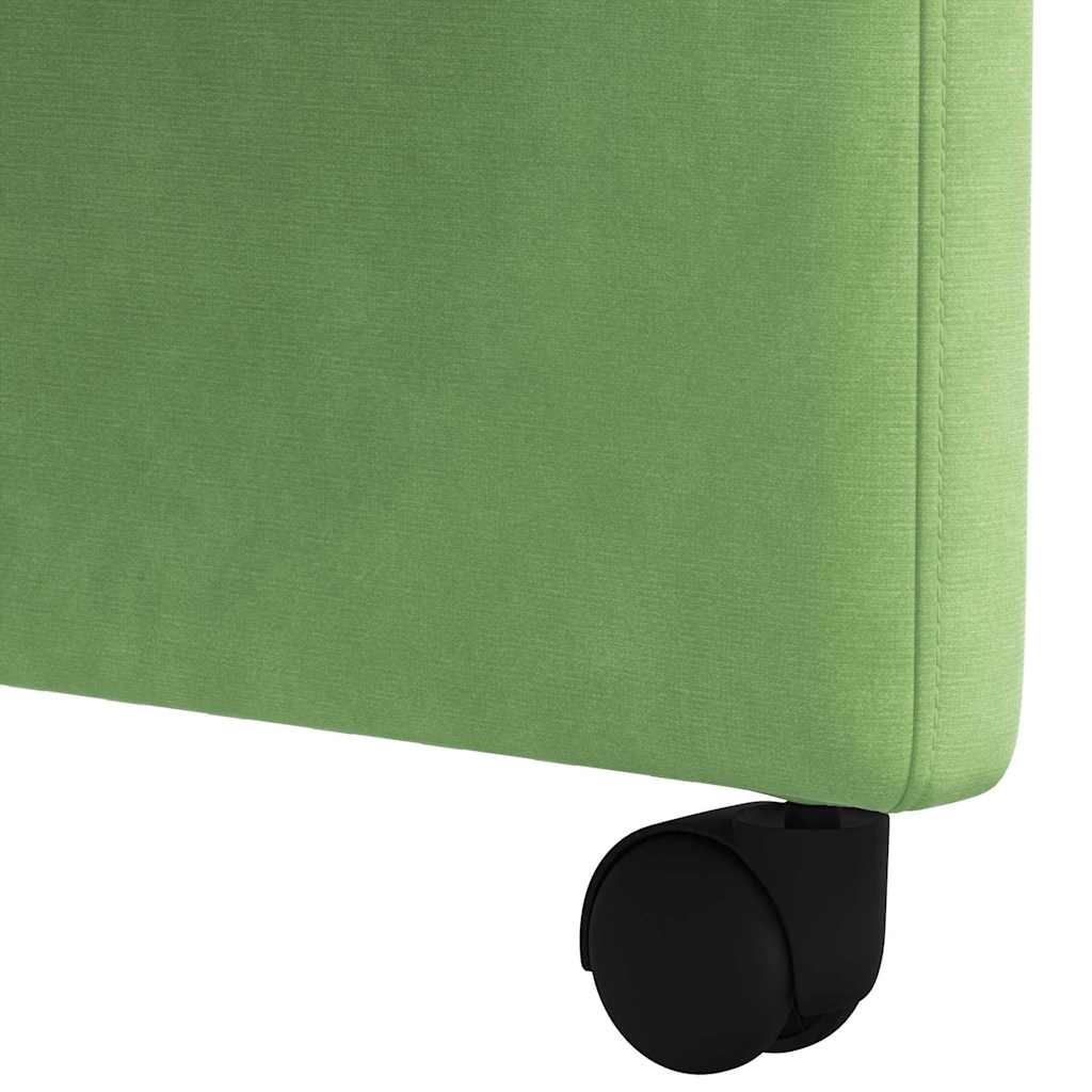 vidaXL Esszimmerstühle mit Rollen 2 pcs Hellgrün 58 x 65 x 98 cm Samt