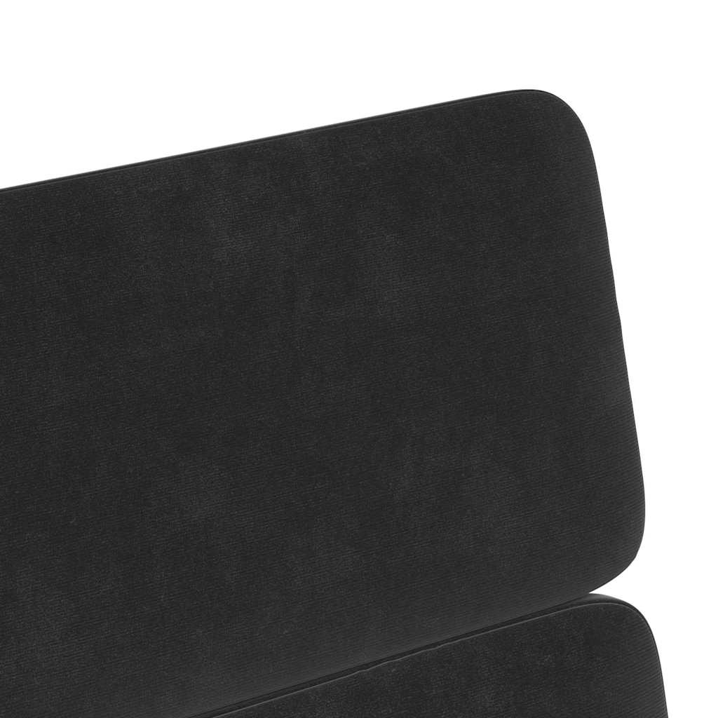 vidaXL Esszimmerstühle mit Rollen 2 pcs Schwarz 58 x 65 x 98 cm Samt