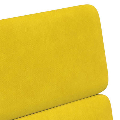 vidaXL Esszimmerstühle mit Rollen 2 pcs Gelb 58 x 65 x 98 cm Samt