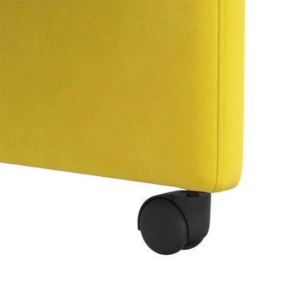 vidaXL Esszimmerstühle mit Rollen 2 pcs Gelb 58 x 65 x 98 cm Samt