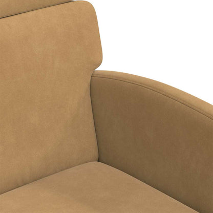 vidaXL Esszimmerstühle mit Rollen 2 pcs Braun 58 x 65 x 98 cm Samt