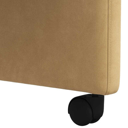 vidaXL Esszimmerstühle mit Rollen 2 pcs Braun 58 x 65 x 98 cm Samt