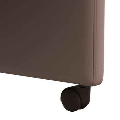 vidaXL Esszimmerstühle mit Rollen 2 pcs Braun 58 x 65 x 98 cm