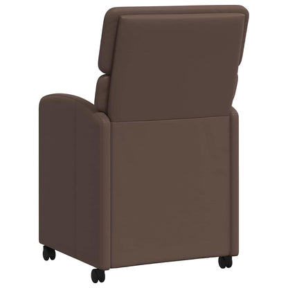 vidaXL Esszimmerstühle mit Rollen 2 pcs Braun 58 x 65 x 98 cm