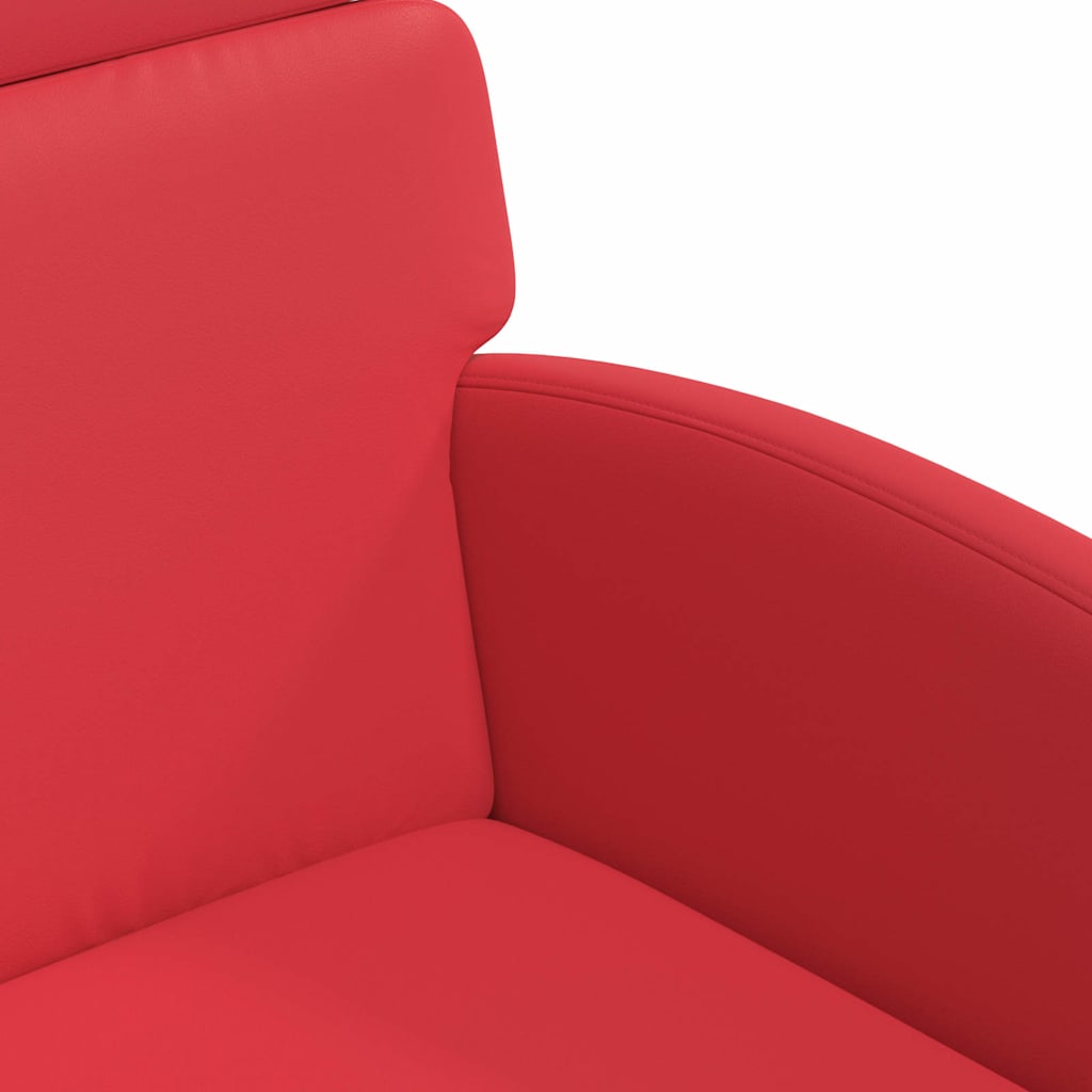 vidaXL Esszimmerstühle mit Rollen 2 pcs Rot 58 x 65 x 98 cm Kunstleder