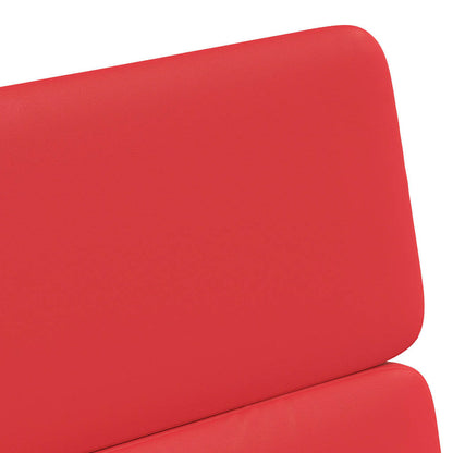 vidaXL Esszimmerstühle mit Rollen 2 pcs Rot 58 x 65 x 98 cm Kunstleder