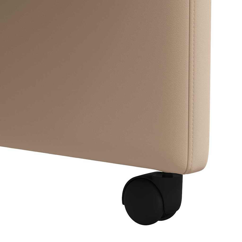 Esszimmerstühle mit Rollen 2 pcs Cappuccino 58 x 65 x 98 cm