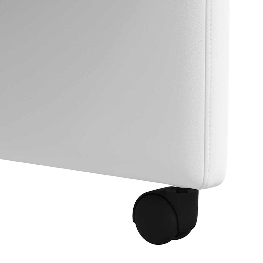 vidaXL Esszimmerstühle mit Rollen 2 pcs Weiß 58 x 65 x 98 cm